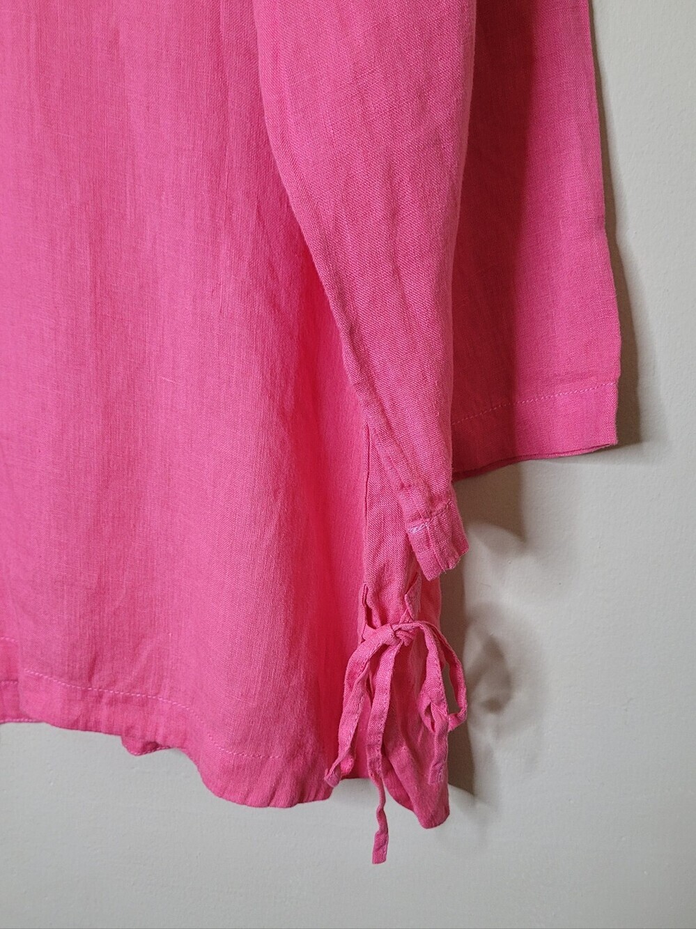 Isaac Mizrahi Pink Linen Tunic Top Size XL NWT - Picture 4 of 8